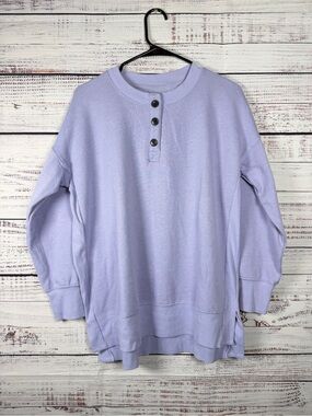 SO Adaptive‎ Lavender Henley Sweatshirt Pullover Size Small